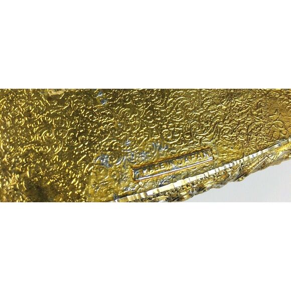 Vintage Sankyo Gold Filigree Musical Jewelry Open Work Trinket Box Made in Japan - Picture 10 of 11